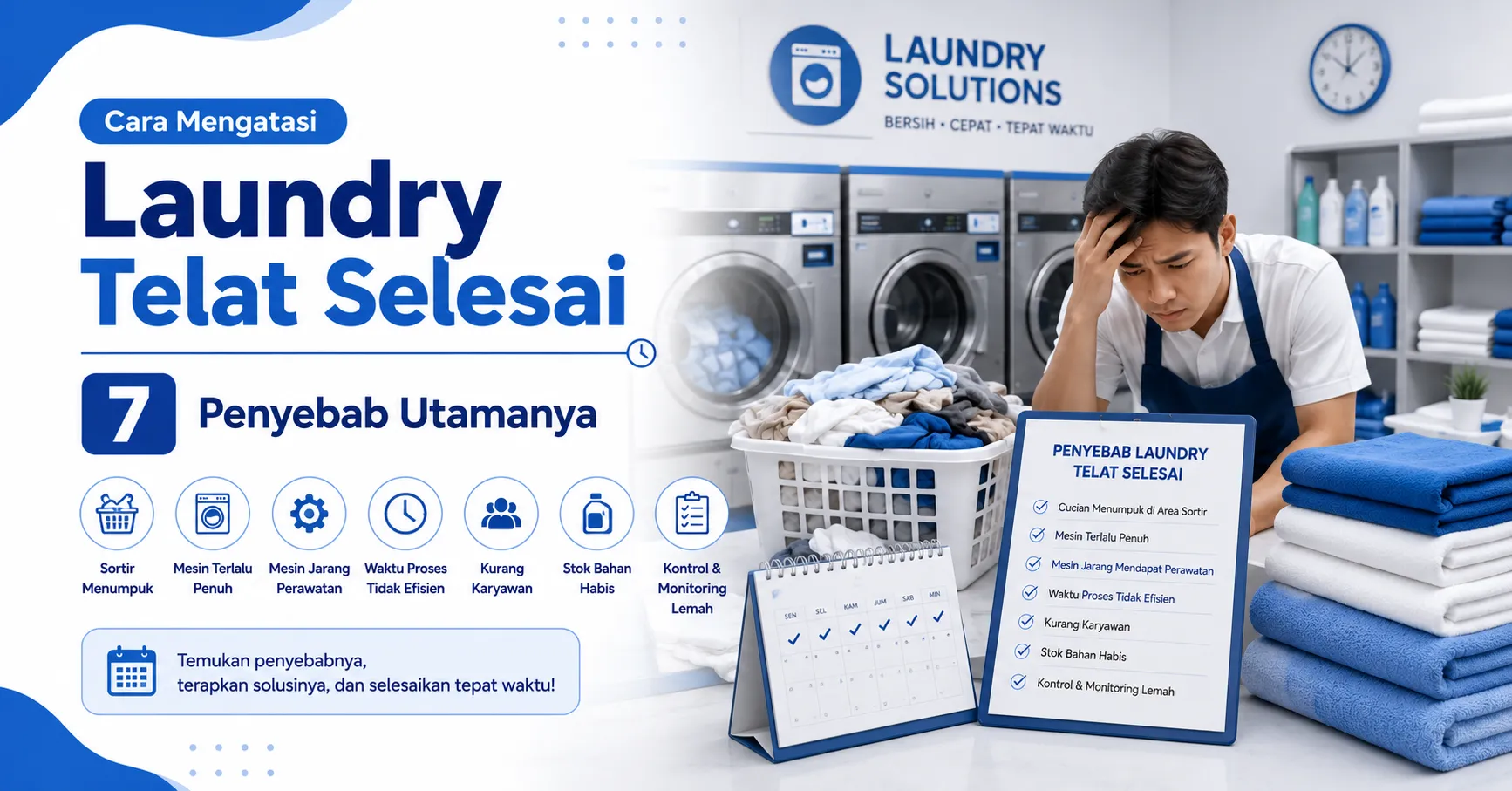 Cara Mengatasi Laundry Telat Selesai - 7 Penyebab Utamanya